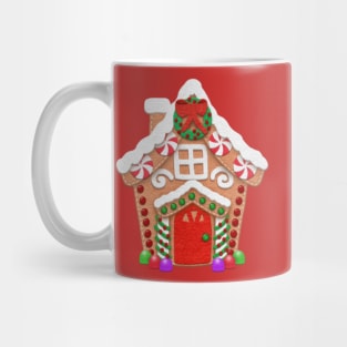 Christmas Gingerbread House | Faux Felt Applique Style by Cherie(c)2021 Mug